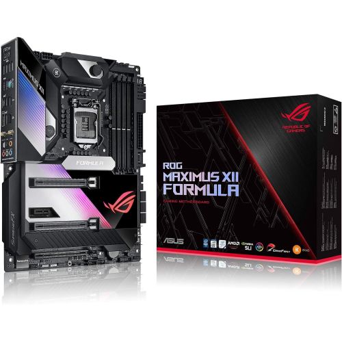 아수스 ASUS ROG Maximus XII Formula Z490 (WiFi 6) LGA 1200 (Intel 10th Gen) ATX Gaming Motherboard (16 Power Stages, EK CrossChill III, 10 Gbps & Intel 2.5Gb LAN, Triple M.2, 2” Livedash