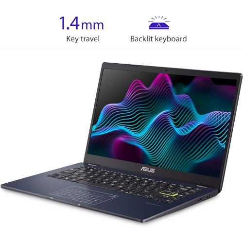 아수스 ASUS L410 MA DB02 Ultra Thin Laptop, 14” FHD Display, Intel Celeron N4020 Processor, 4GB RAM, 64GB Storage, NumberPad, Windows 10 Home in S Mode, Star Black