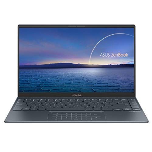 아수스 ASUS ZenBook 14 Ultra Slim Laptop 14” FHD NanoEdge Bezel Display, Intel Core i7 1165G7, NVIDIA MX450, 16GB RAM, 512GB SSD, ScreenPad 2.0, Thunderbolt 4, Windows 10 Pro, Pine Grey,