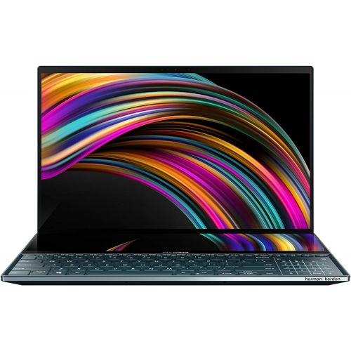 아수스 ASUS ZenBook Pro Duo UX581 Laptop, 15.6” 4K UHD NanoEdge Touch Display, Intel Core i9 10980HK, 32GB RAM, 1TB PCIe SSD, GeForce RTX 2060, ScreenPad Plus, Windows 10 Pro, Celestial