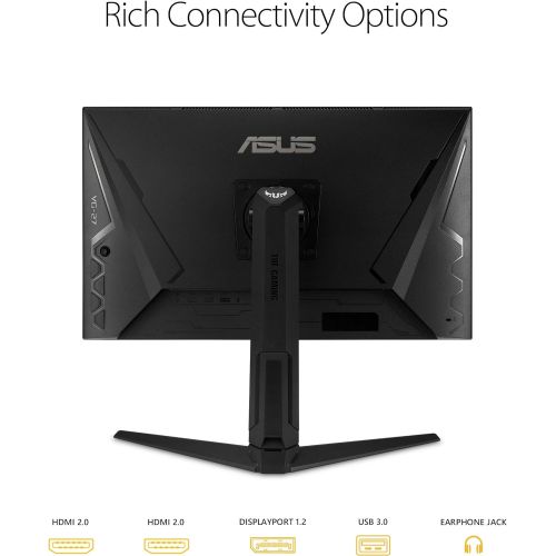 아수스 ASUS TUF Gaming 27 2K Monitor (VG27AQL1A) WQHD (2560 x 1440), IPS, 170Hz (Supports 144Hz), 1ms, Extreme Low Motion Blur, DisplayHDR, Speaker, G SYNC Compatible, VESA Mountable, D