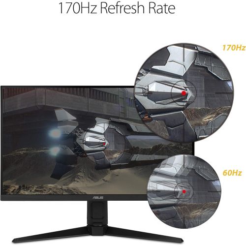 아수스 ASUS TUF Gaming 27 2K Monitor (VG27AQL1A) WQHD (2560 x 1440), IPS, 170Hz (Supports 144Hz), 1ms, Extreme Low Motion Blur, DisplayHDR, Speaker, G SYNC Compatible, VESA Mountable, D