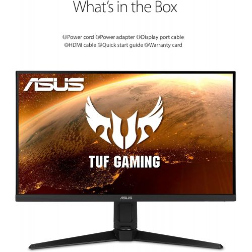 아수스 ASUS TUF Gaming 27 2K Monitor (VG27AQL1A) WQHD (2560 x 1440), IPS, 170Hz (Supports 144Hz), 1ms, Extreme Low Motion Blur, DisplayHDR, Speaker, G SYNC Compatible, VESA Mountable, D
