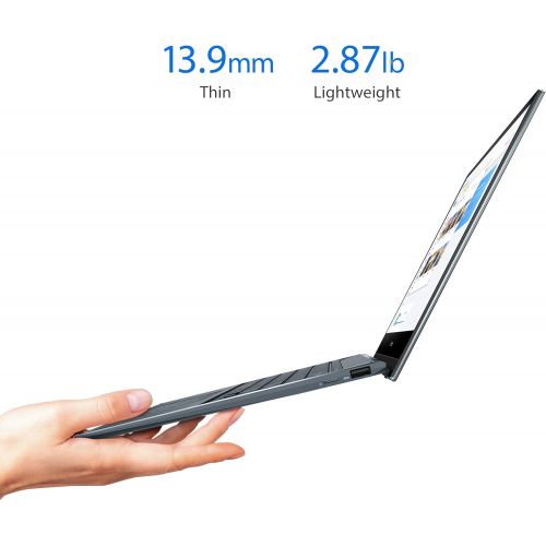 아수스 ASUS ZenBook Flip 13 OLED Ultra Slim Convertible Laptop, 13.3” OLED FHD Touch Screen, Intel Evo Platform Core i7 1165G7 Processor, 16GB RAM, 1TB SSD, Windows 10 Home, Pine Grey, UX