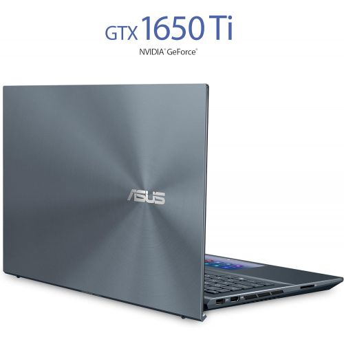 아수스 ASUS ZenBook 15 Ultra Slim Laptop, 15”FHD Touch Display, Intel Core i7 10750H, GeForce GTX 1650 Ti, 16GB RAM, 1TB SSD, Innovative ScreenPad 2.0, Thunderbolt 3, Windows 10 Pro, Pine