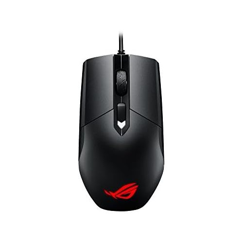 아수스 ASUS Ambidextrous Optical Gaming Mouse - ROG Strix Impact Wired Gaming Mouse for PC Ergonomic Design, Ultimate Comfort Non-Slip Grip Aura Sync RGB, Armoury II