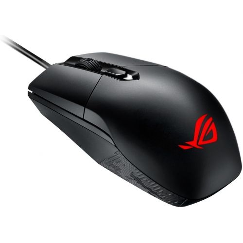 아수스 ASUS Ambidextrous Optical Gaming Mouse - ROG Strix Impact Wired Gaming Mouse for PC Ergonomic Design, Ultimate Comfort Non-Slip Grip Aura Sync RGB, Armoury II