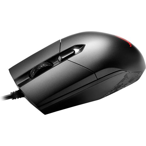 아수스 ASUS Ambidextrous Optical Gaming Mouse - ROG Strix Impact Wired Gaming Mouse for PC Ergonomic Design, Ultimate Comfort Non-Slip Grip Aura Sync RGB, Armoury II