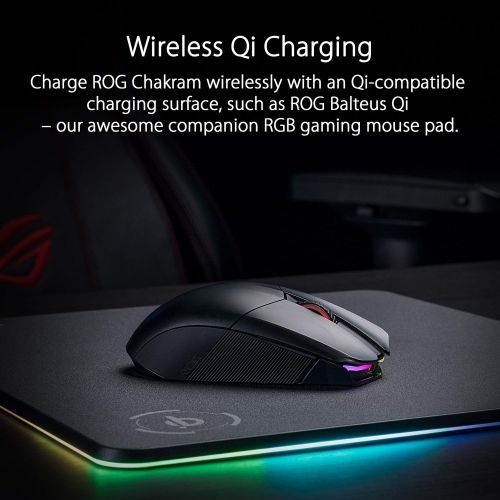 아수스 ASUS ROG Chakram Wireless Aura Sync RGB Gaming Mouse Optical Sensor 16000 DPI