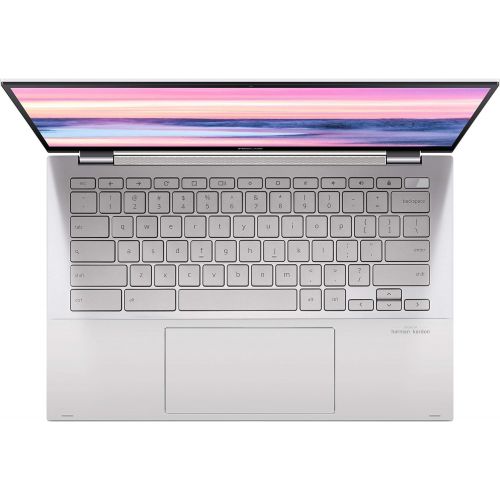 아수스 ASUS Chromebook Flip C436 2-in-1 Laptop, 14 Touchscreen FHD 4-Way NanoEdge, Intel Core i5-10210U, 512GB PCIe SSD, Fingerprint, Backlit KB, Wi-Fi 6, Chrome OS, C436FA-DS599T-W, Magn