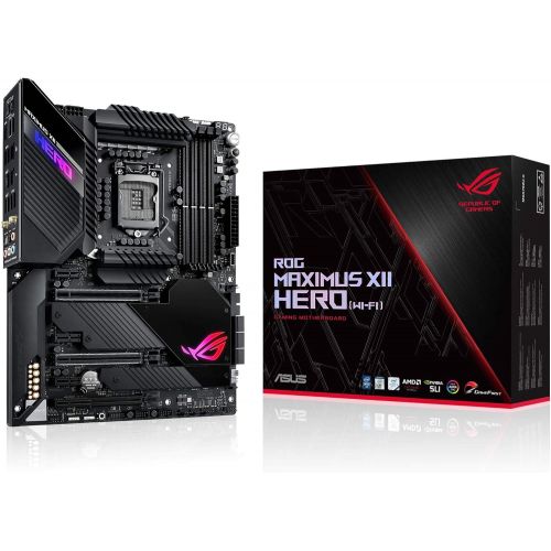 아수스 ASUS ROG Maximus XII Hero Z490 (WiFi 6) LGA 1200 (Intel 10th Gen) ATX Gaming Motherboard, 14+2 Power Stages, DDR4 4800+, 5Gbps LAN, Intel LAN