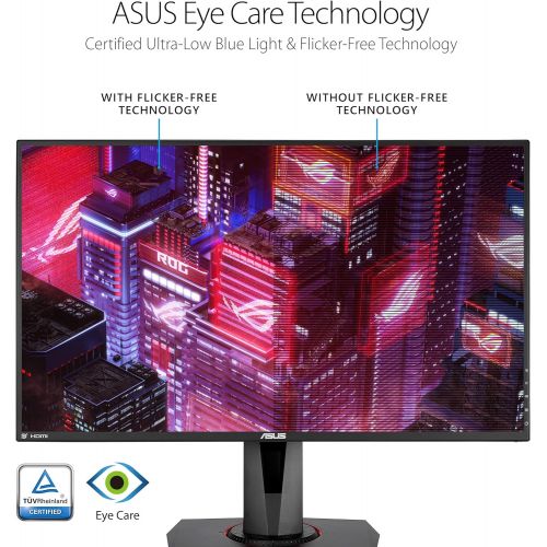 아수스 [무료배송]아수스 27인치 게이밍 모니터 ASUS VG278QR 27” Gaming Monitor, 1080P Full HD, 165Hz (Supports 144Hz), G-SYNC Compatible, 0.5ms, Extreme Low Motion Blur, Eye Care, DisplayPort HDMI DVI