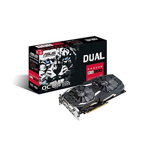 아수스 ASUS Radeon RX 580 8GB Dual-Fan OC Edition GDDR5 DP HDMI DVI VR Ready AMD Graphics Card (DUAL-RX580-O8G)