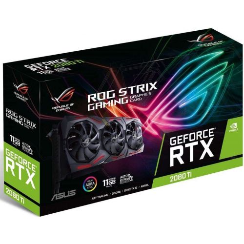 아수스 ASUS ROG Strix GeForce RTX 2080TI Overclocked 11G GDDR6 HDMI DP 1.4 USB Type-C Gaming Graphics Card (ROG-STRIX-RTX-2080TI-11G)