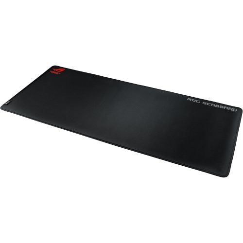 아수스 ASUS ROG Scabbard Extended Gaming Mouse Pad - Splash-Proof, Stain-Resistant Surface | Responsive Mouse Tracking | Durable Anti-Fray Stitching | Non-Slip Rubber Base