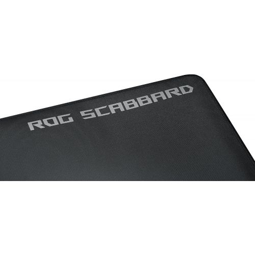 아수스 ASUS ROG Scabbard Extended Gaming Mouse Pad - Splash-Proof, Stain-Resistant Surface | Responsive Mouse Tracking | Durable Anti-Fray Stitching | Non-Slip Rubber Base