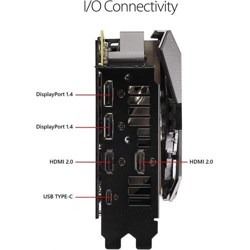 아수스 ASUS ROG STRIX GeForce RTX 2070 Overclocked 8G GDDR6 VR Ready HDMI DP 1.4 USB Type-C Graphics Gaming Card (ROG-STRIX-RTX-2070-O8G)