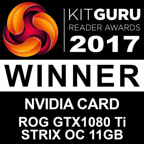 아수스 ASUS ROG-STRIX-GTX1080TI-O11G-GAMING GeForce 11GB OC Edition VR Ready 5K HD Gaming HDMI DisplayPort DVI Overclocked PC GDDR5X Graphics Card