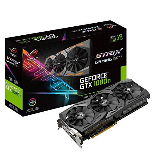 아수스 ASUS ROG STRIX GeForce GTX 1080 TI 11GB VR Ready 5K HD Gaming Graphics Card (ROG-STRIX-GTX1080TI-11G-GAMING)