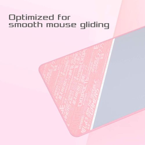 아수스 ASUS ROG Sheath PNK Limited Edition Extended Gaming Mouse Pad - Ultra-Smooth Surface for Pixel-Precise Mouse Control | Durable Anti-Fray Stitching | Non-Slip Rubber Base | Light &