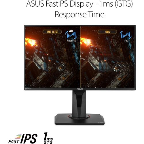아수스 ASUS TUF Gaming VG259QM 24.5” Monitor, 1080P Full HD (1920 x 1080), Fast IPS, 280Hz, G-SYNC Compatible, Extreme Low Motion Blur Sync,1ms, DisplayHDR 400, Eye Care, DisplayPort HDMI