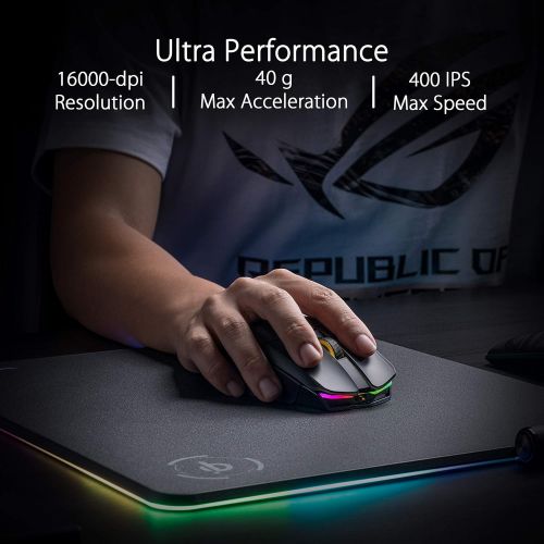 아수스 ASUS ROG Chakram Wireless Aura Sync RGB Gaming Mouse Optical Sensor 16000 DPI