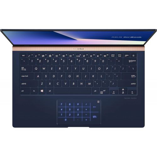 아수스 ASUS ZenBook 14 Ultra-Slim Laptop 14” Full HD 4-Way NanoEdge Bezel, 8th-Gen Intel Core i7-8565U Processor, 16GB LPDDR3, 512GB PCIe SSD, MX150, Numberpad, Windows 10 - UX433FN-IH74,