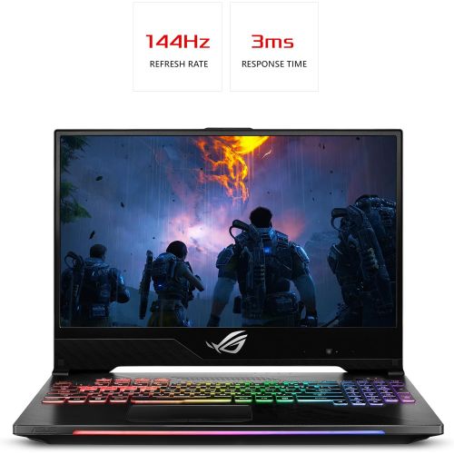 아수스 Asus ROG Strix Hero II Gaming Laptop, 15.6” 144Hz IPS Type, NVIDIA GeForce GTX 1060 6GB GDDR5, Intel Core i7-8750H Processor, 16GB DDR4, 256GB Pcie SSD + 1TB Hdd, RGB, Windows 10 H