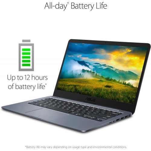 아수스 [아마존베스트]ASUS Laptop L406 Thin and Light Laptop, 14” HD Display, Intel Celeron N4000 Processor, 4GB RAM, 64GB eMMC Storage, Wi-Fi 5, Windows 10, Microsoft 365, Slate Gray, L406MA-WH02