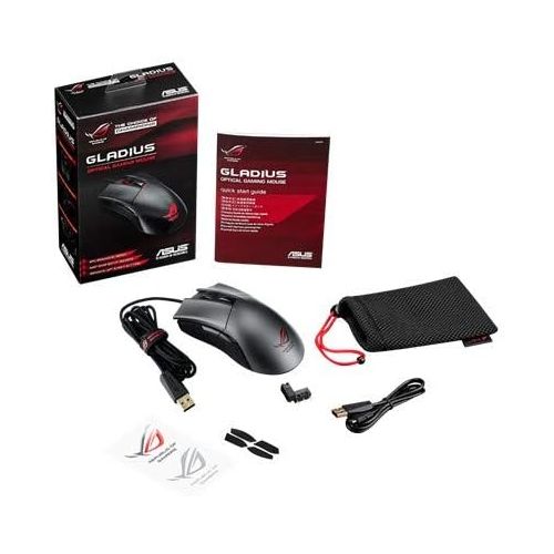 아수스 Asus ASUS ROG Gladius USB Wired Optical 6400 dpi Gaming Mouse 90MP0081-B0UA00