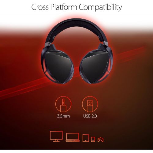 아수스 Asus ASUS ROG Strix Fusion 300 Virtual 7.1 LED Gaming Headset with Microphone for PCMobileConsole