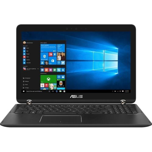 아수스 Asus 2-in-1 15.6 Touch-Screen FHD Laptop, Intel Core i7-7500U, 12GB DDR4 RAM, NVIDIA GeForce 940MX 2GB, 2TB HDD, Bluetooth, HDMI, Backlit keyboard, HD Webcam, Win10- Sandblasted bl