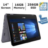 Asus ASUS VivoBook Flip 2-in-1 Flagship High Performance Laptop, 14 Full HD Touchscreen, Intel Core i7-7500U up to 3.5GHz, 16GB DDR4 RAM, 256GB SSD, Backlit Keyboard, WiFi, Bluetooth 4.