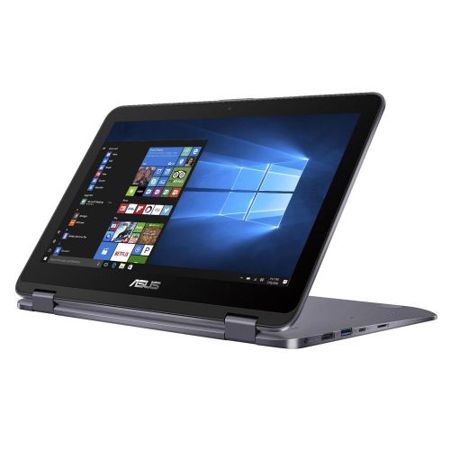 아수스 Asus ASUS Vivobook Flip 11.6 HD 2-in-1 Convertible Touchscreen Laptop, Intel Celeron N3350 up to 2.4GHz, 4GB RAM, 500GB HDD, Finger Print Reader, ASUS Stylus Pen, 802.11a