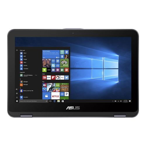 아수스 Asus ASUS Vivobook Flip 11.6 HD 2-in-1 Convertible Touchscreen Laptop, Intel Celeron N3350 up to 2.4GHz, 4GB RAM, 500GB HDD, Finger Print Reader, ASUS Stylus Pen, 802.11a