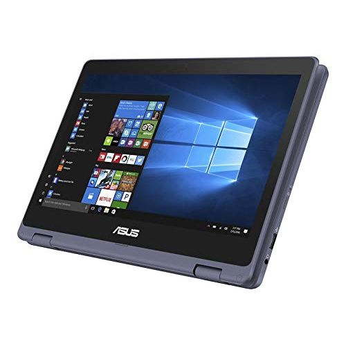 아수스 Asus ASUS VivoBook Flip 11.6 HD 2-in-1 Convertible Business LaptopTablet, Intel Dual-Core Celeron N3350 up to 2.4GHz 4GB RAM 64GB eMMC SSD USB 3.1 HDMI VGA Camera 802.11ac Bluetoo