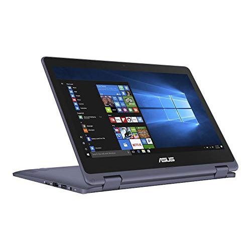 아수스 Asus ASUS VivoBook Flip 11.6 HD 2-in-1 Convertible Business LaptopTablet, Intel Dual-Core Celeron N3350 up to 2.4GHz 4GB RAM 64GB eMMC SSD USB 3.1 HDMI VGA Camera 802.11ac Bluetoo