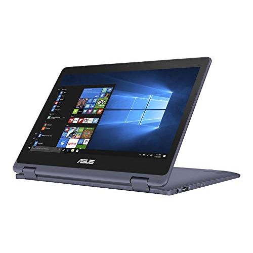 아수스 Asus ASUS VivoBook Flip 11.6 HD 2-in-1 Convertible Business LaptopTablet, Intel Dual-Core Celeron N3350 up to 2.4GHz 4GB RAM 64GB eMMC SSD USB 3.1 HDMI VGA Camera 802.11ac Bluetoo