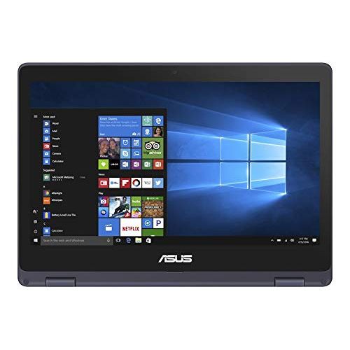 아수스 Asus ASUS VivoBook Flip 11.6 HD 2-in-1 Convertible Business LaptopTablet, Intel Dual-Core Celeron N3350 up to 2.4GHz 4GB RAM 64GB eMMC SSD USB 3.1 HDMI VGA Camera 802.11ac Bluetoo