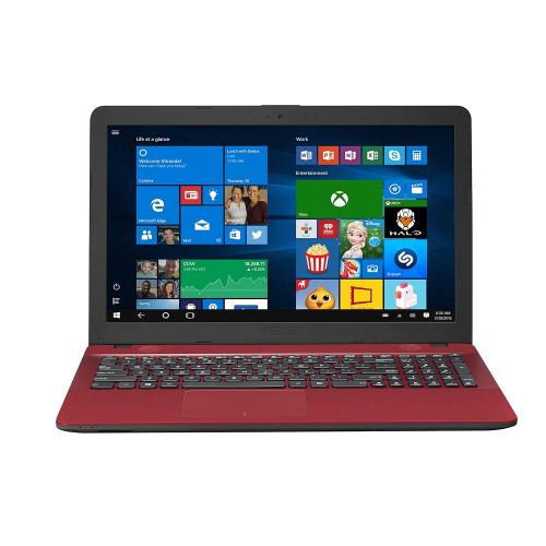 아수스 Asus ASUS R541NA-RB21T-RD Vivo Book Touch HD Laptop, Intel Pentium N4200 Quad Core Processor, 4GB DDR3 RAM, 500GB HDD, Windows 10, 15.6, Red