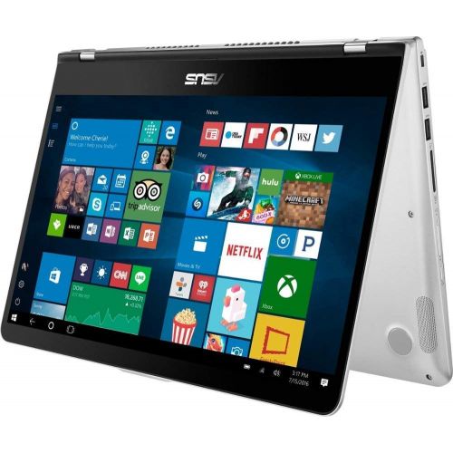 아수스 Asus ASUS 2-in-1 14 FHD Touchscreen Laptop Computer, 8th Gen Intel Quad-Core i5-8250U Up to 3.4GHz (Beat i7-7500U), 8GB DDR4, AC WIFI, BT 4.1, Harman Kardon, Windows 10, 1TB HDD 128GB