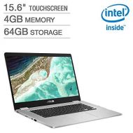 2019 Newest Asus Chromebook 15.6 Full HD Touchscreen 1080p, Intel N4200 Quad-Core Processor 2.5GHz, 4GB RAM, 64GB Storage, Brushed Aluminum Chassis