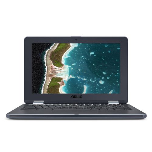 아수스 Asus 2018 ASUS Chromebook Flip 11.6 HD Touchscreen 2 in 1 Tablet Laptop Computer, Intel Celeron N3350 up to 2.4GHz, 4GB DDR4, 32GB eMMC, 2x2 802.11ac WiFi, Bluetooth 4.1, Type-C, HDMI,