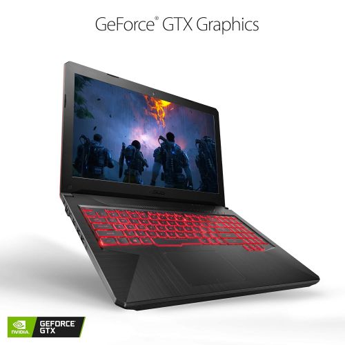 아수스 Asus ASUS TUF Gaming Laptop FX504 15.6 Full HD, 8th-Gen Intel Core i5-8300H (up to 3.9GHz) Processor, GeForce GTX 1050 Ti, 8GB DDR4 + 16GB Optane, 1TB HDD, Gigabit Wifi, Windows 10 Home