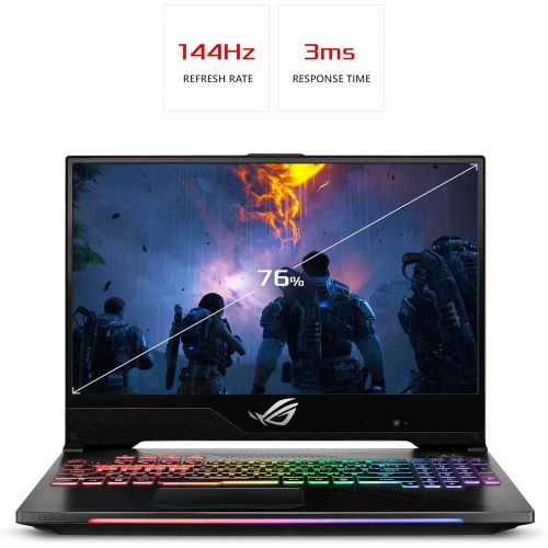 아수스 Asus ASUS ROG Strix Hero Edition Gaming Laptop, 15.6” FHD 120Hz 3m, 8th-Gen Intel Core i7-8750H Processor, GeForce GTX 1050 Ti 4GB, 16GB DDR4, 128GB PCIe SSD + 1TB FireCuda SSHD, Window