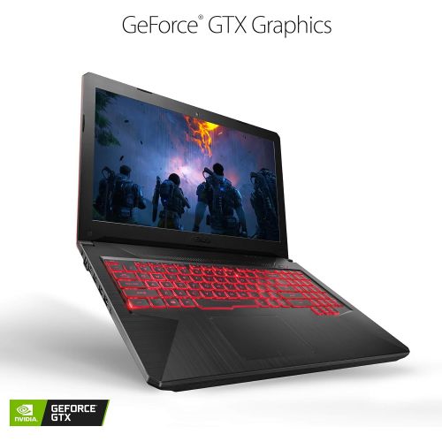 아수스 Asus ASUS FX504 Thin & Light TUF Gaming Laptop, 15.6” Full HD, 8th Gen Intel Core i7-8750H Processor, GeForce GTX 1050 Ti, 8GB DDR4, 256GB M.2 SSD, Gigabit WiFi, Windows 10 - FX504GE-ES