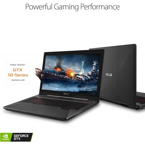 아수스 Asus ASUS FX503VD Powerful Gaming Laptop 15.6” Full HD, Intel Core i7-7700HQ Quad-Core Processor, GeForce GTX 1050 4GB, 8GB DDR4, 128GB SSD + 1TB HDD, Windows 10 Home  FX503VD-EH73