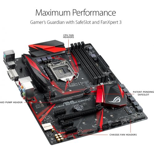 아수스 Asus ASUS ROG STRIX B250H GAMING LGA1151 DDR4 HDMI DVI M.2 ATX Motherboard with USB 3.1