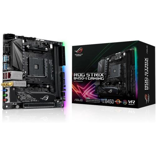 아수스 Asus ASUS ROG Strix B450-I Gaming Motherboard (Mini ITX) AMD Ryzen 2 AM4 DDR4 HDMI M.2 USB 3.1 Gen2 B450