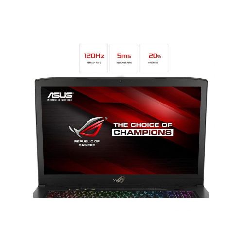 아수스 2018 Premium Asus ROG Strix Edition 17.3 Full HD 120Hz VR Ready Gaming Laptop, Intel Quad-Core i7-7700HQ 16GB DDR4 256GB SSD+1TB HDD 6GB NVIDIA GeForce GTX 1060 RGB Backlit Keyboar